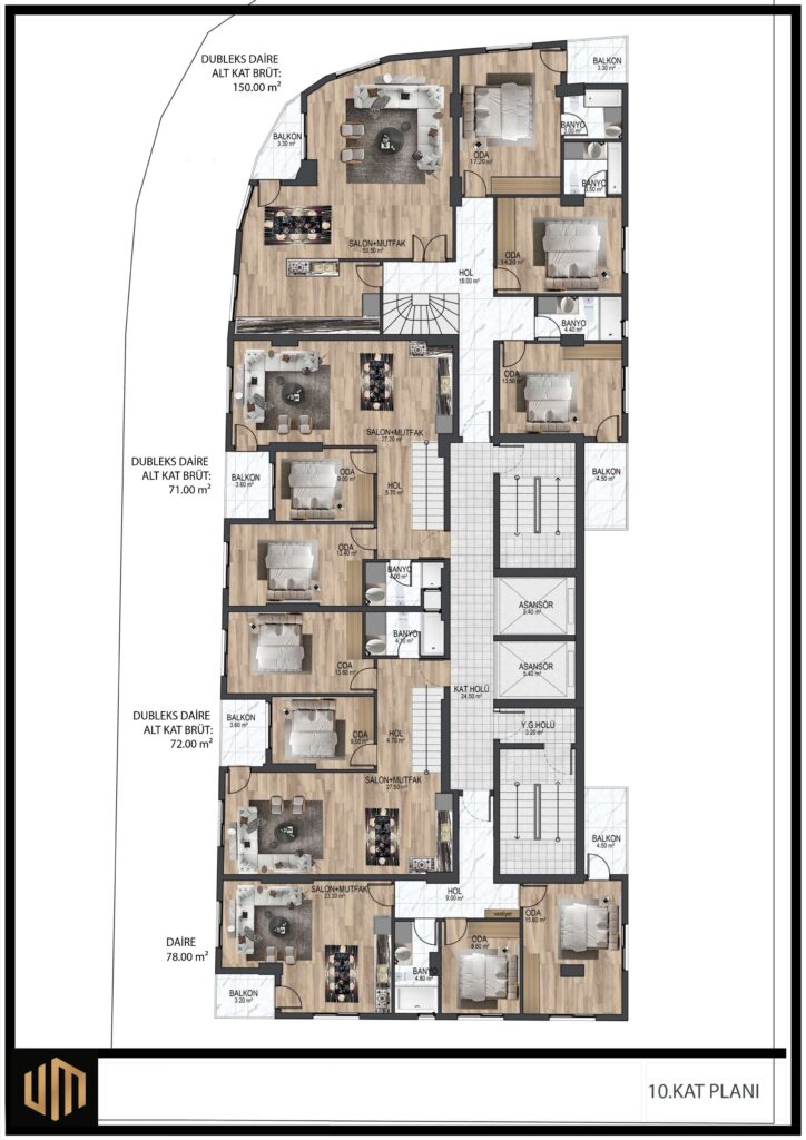 10.KAT Planı